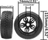 ShareGoo OD 4.52" 1/8 RC Buggy Rubber Tires with 5 Spoke Plastic Rim - Compatible with Arrma Kyosho Exceed RC Traxxas