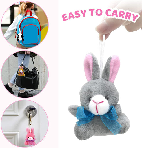 12PCS CH HAICHENG Filled Easter Eggs with Plush Animal Toys Inside, Prefilled Easter Eggs for Easter Eggs Hunt, Easter