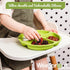 WeeSprout Silicone Plates for Babies & Toddlers, 3 Pack, 100% Food-Grade, Divided Design, Dishwasher & Microwave Safe