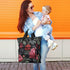 SPRIPORT Backpack Red Peonies Butterflies Diaper Bag for Baby Boys Girls Multifunction Travel Tote with Stroller Straps