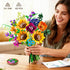 Set 912PCS 18 12+ CUBIMANA Wild Flowers Bouquet Building with Lights - Wildflower Botanicals Collection Building Blocks