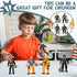 8 Playset Pieces Firefighter Action Figures Fireman Figurines Toys with Tools for Party Decoration People Figures