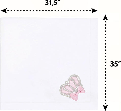Charming Pink Jewels Crown Swaddle Blanket for Newborns