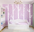 5 (100", Giant Tree Wall Decals Birch Tree Wall Stickers Woodland Wall Stickers for Baby Kids Nursery Bedroom Living