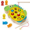 JooKiddie Wooden Magnetic Fishing Game, Dinosaur Magnetic Fishing Toy for Kids 3-5, Montessori