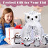 Hollowfly 5 Set 15.7" Mommy 4 Set Pcs Owls Plush Toy Gift White Owls with Cute Babies Stuffed Animal in Zippered Belly