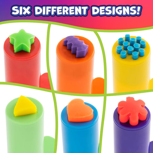 2 Set 6 2+ 6 Ready Learn Dough Extruders | of | for Ages | Press Dough into Different Shapes | Playdough Accessories