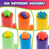 2 Set 6 2+ 6 Ready Learn Dough Extruders | of | for Ages | Press Dough into Different Shapes | Playdough Accessories