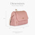 Backpack Hannah & Sophia Belle Convertible Baby Diaper & Bag in Pink Polyester with Classic Style