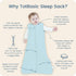 2T-3T-4T, 0.5 Summer 2 Pack Toddler Sleep Sacks TOG Light Wearable Blankets, Extra Long XL Sleeping Bags
