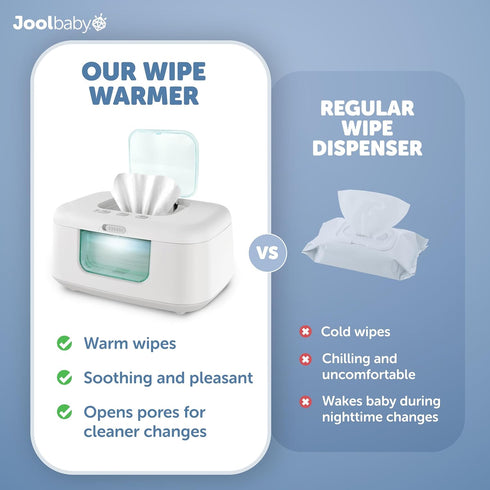 Jool Baby TinyBums Aqua Baby Wipe Warmer & Dispenser with LED Nightlight
