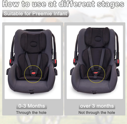 yarboofo Infant Car Seat InsertCarseat Head Support for Baby Preemie Newborn Infant,Babies Insert for Doona