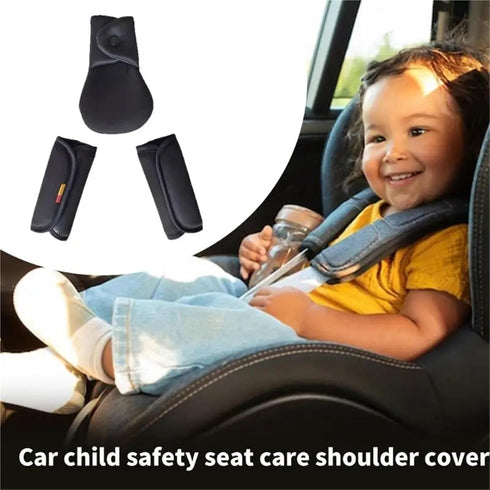 Bingche 3 Piece Adjustable Car Shoulder Belt Cover with Padded Comfort Compatible with Doona Machine Washable