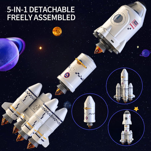 3-5 5-7 8-10 3-5, 2 3 4 5 6 7 8 9 TEMI Space Toys for kids - Rocket Ship Toys for kids Spaceship Astronaut Toys