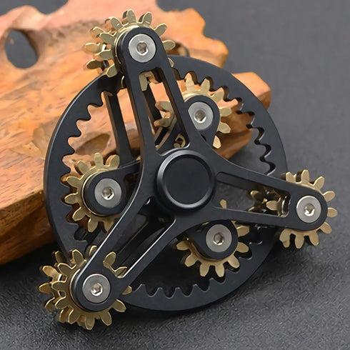 (13 Pure Brass Fidget Spinner Gears Linkage Fidget Gyro Toy Metal DIY Hand Spinner Spins Long Time EDC Focus Meditation