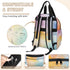 Shoblo Backpack Color Tie Dye Diaper Bag for Travel, Waterproof Diaper Bag with Insulated Bottle Pockets & USB Port
