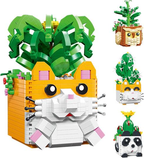 Hamster Building Blocks, 664 Pcs Animal Micro Mini Building Block Kit for Adults & Kids