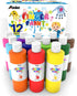 ABEIER Washable Finger Paint Bulk Pack for Toddlers, Safe Non-Toxic, 12 Vibrant