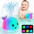 2024 Upgraded Baby Bath Toys, Rechargeable Light Up Whale Sprinkler Spray Fountain for Kids 1-3, Bathtub Toys for