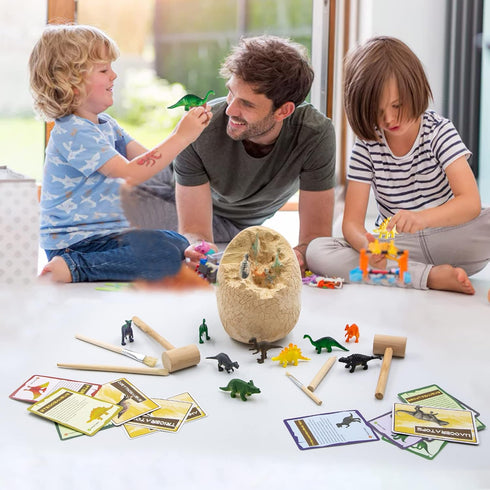 DoDoMagxanadu Dinosaur Egg Excavation Kit, Jumbo Dino Egg Dig Kit with 12 Different Dinosaurs for Kids