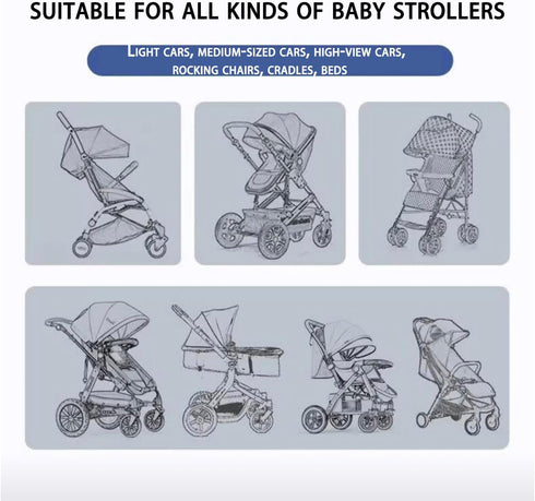Vakerga 2Pack Pack Baby Mosquito Net for Stroller Durable Mesh Bug Cover with Elastic Edge Bassinets, Cradles