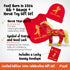 Set 2026 Set 100% 0-24 FoxE Year of the Horse Gift Born in - Bib, Beanie & Plush Toy Gift - with Chinese New Year Red