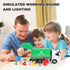 Mscredse 11" 3-7 Mini Garbage Truck Toy, Trash Truck Toy with Dumping Function, Friction Powered, Sound and Lights