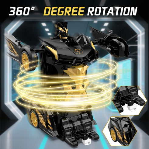Beamryx 360 RC Toy Stunt Transforming RC Car - Rotation Remote Controlled Car and Robot Toys for Boys Kids