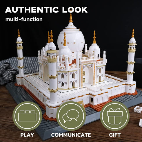 ArtorBricks Taj Mahal Architectural Building Set - Large Model Kit (1503 Pieces) and Gift for Adults