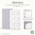 2 Pack Evolur Be Wild Light Crib Sheet, Fitted Crib Sheet for Standard Crib and Toddler Mattress, Soft and Breathable