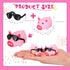 200 Sets Liliful Mini Rubber Pig Bath Toy with Sunglasses Pink Float and Squeak Pig Bathtub Toys for Baby Shower