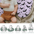 Purple Pastel Halloween Baby Nursing Pillow Covers for Boy Girl Black Bat and Stars Nursing Pillowcase