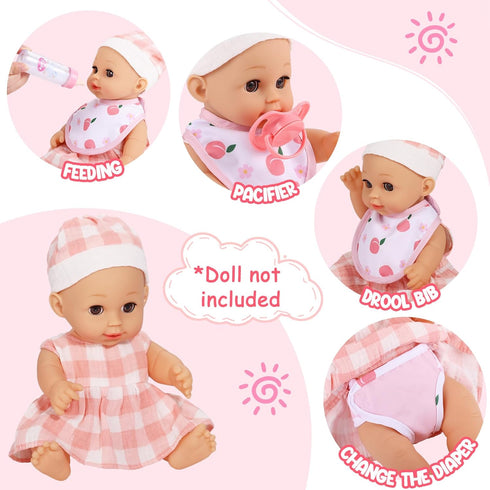 12 Inch Set, 12 Inch GAGAKU Baby Doll Bassinet Carrier, Baby Doll Accessories Baby Doll Carrier Accessories for Baby