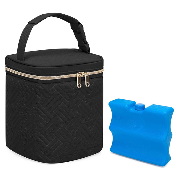 Fasrom Breastmilk Cooler Bag with Ice Pack Fits 4 Large Baby Bottles
