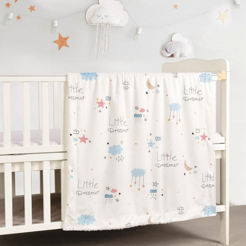 Cozy Packing (30"X40" CREVENT Soft and Warm Mink Baby Blanket with Sherpa Backing, Gift with Ribbon for Newborn Infant