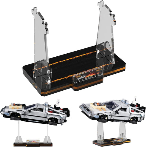 Acrylic Display Stand for Back to The Future Time Machine Lego 10300, Customised Clear Display Riser Holder
