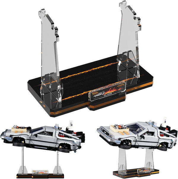Acrylic Display Stand for Back to The Future Time Machine Lego 10300, Customised Clear Display Riser Holder