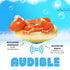Aquatopia Fergus Frog Baby Bath Thermometer Floating Toy, Digital Audible Alarm, Orange, Baby Bath Essentials