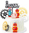 11 Pieces Robot Birthday Cake Toppers Gear Cake Cupcake Decorations Robot Themed