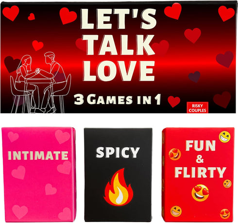 Let's Talk Love - Couples Games for Fun and Romantic Date Night, Perfect Game Gift to Spice up Your Relationship