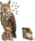 Madd Capp I AM Great Horned OWL 300 Piece Jigsaw Puzzle, Bird-Shaped, 29x12 Finished Size, Includes Fun Facts