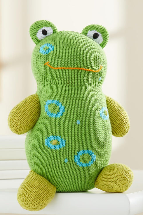 Fair Trade Organic Stuffed Animal - Flop The Frog for Cuddly Comfort