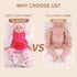 Lifelike Reborn Baby Dolls, 22 Inch Realistic Silicone Doll with Feeding Kit Toys for Toddlers 1-3