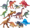 Dinosaurs Toys 12-Pack, 5" to 7" Realistic Dinosaur Figures with Book, Great Gift Set for Kids