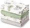 david's kids Muslin Swaddle Blankets, 4 Pack Organic Cotton Baby Blankets, Breathable