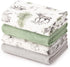 david's kids Muslin Swaddle Blankets, 4 Pack Organic Cotton Baby Blankets, Breathable