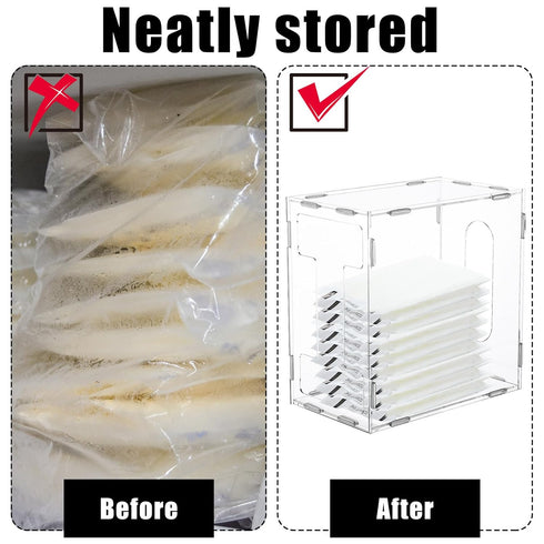 4 8.3 8.3 5 Inch(Clear) Domensi Pcs Breast Milk Storage Tower Freezer Storage Organizer for Milk Freezer Bags
