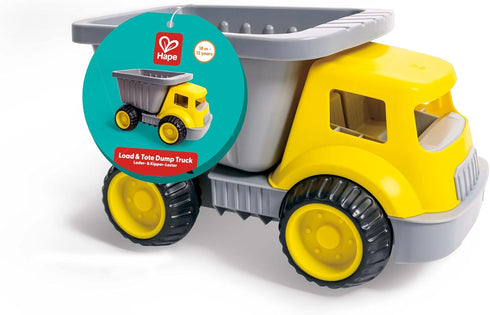 14.4" 18M+ Hape Load & Tote Dump Truck| Outdoor & Indoor Vehicle Beach Sand Toy for Toddlers