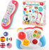 PLAY Baby Controller Toy - Bilingual Learning Toys, Pretend Video Game Controller & TV Remote Combo