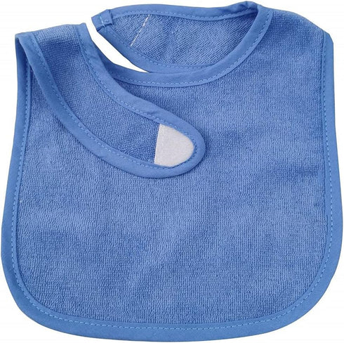 Waterproof Baby Bibs for Girls and Boys, Unisex Cotton Solid Knit Infant Feeding Bibs